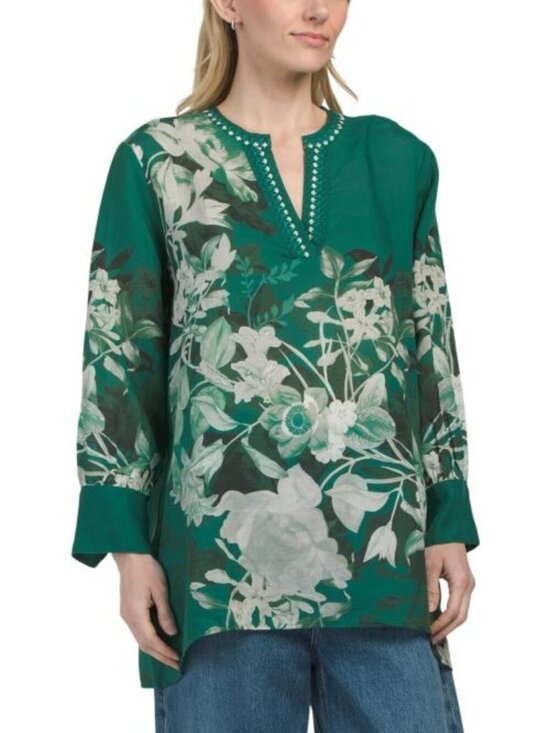 Johnny Was Tops - JOHNNY WAS Henley Voyager Tunic